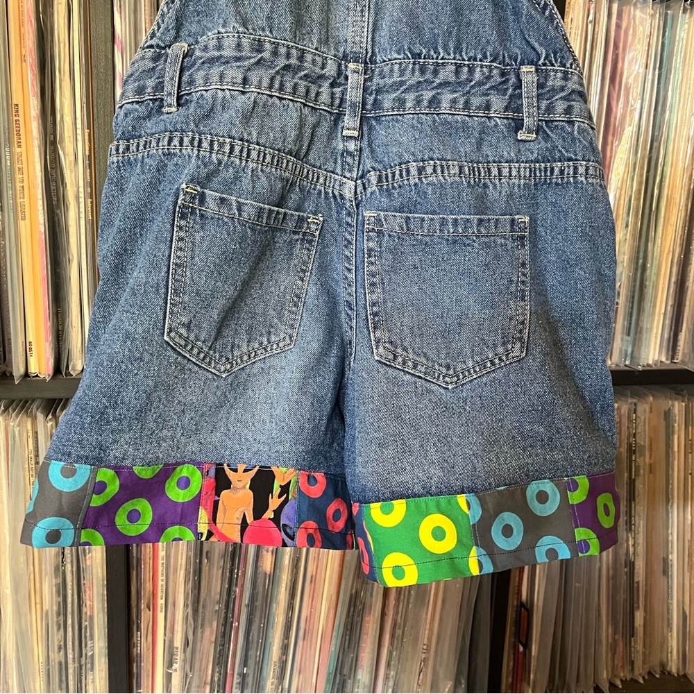 PHISH fishman donuts lizards alien patchwork overalls ⭕️⚡️♻️💙👾 - Picture 9 of 11